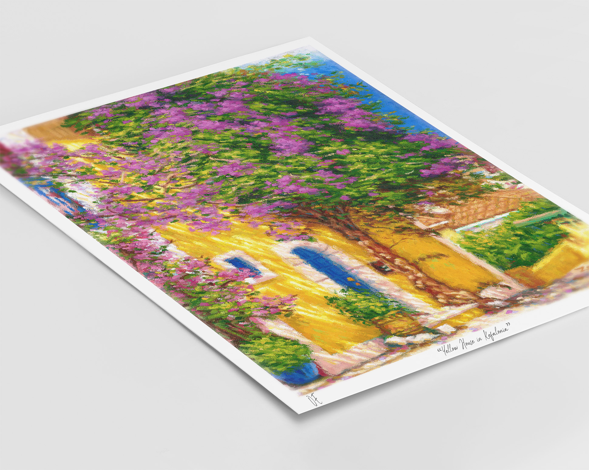 Kefalonia painting by artist Zac Zorbas